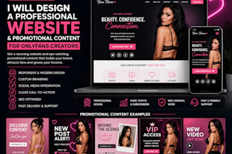 design a professional website and promotional content for onlyfans creators