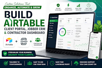 build airtable client portal, jobber CRM, and contractor dashboard