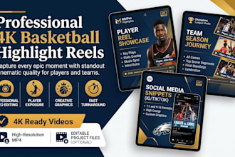 create you a 4k quality standout basketball highlight reel