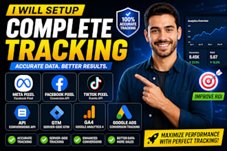 setup meta pixel facebook pixel tiktok pixel GTM ga4 and google ads tracking