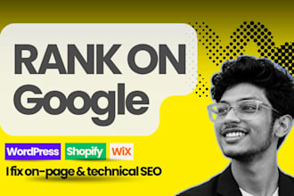 on page website technical SEO audit fix wordpress shopify wix