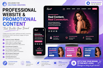 create a professional website and marketing materials for onlyfans creators