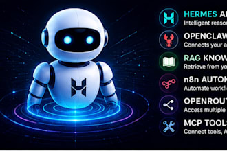 build ai agent automation with hermes openclaw openrouter rag mcp n8n