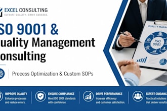 provide iso 9001 quality management, sop creation, and process optimization