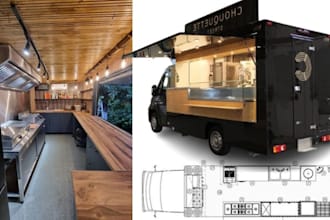 design a food truck floor plan to maximize space and workflow