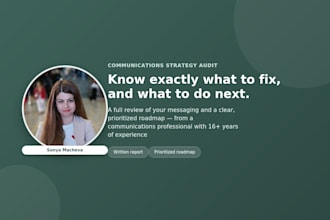 audit your brand communications and give you a strategy roadmap