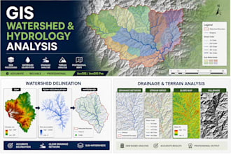 perform watershed delineation and hydrology analysis using gis