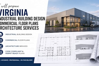 prepare virginia industrial building design and commercial floor plans