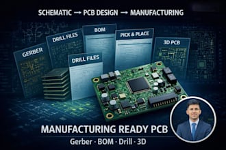convert your schematic into a pcb layout and gerber files