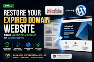 restore your expired domain website from wayback machine to wordpress