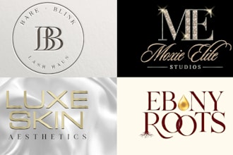 do feminine luxury beauty cosmetics business logo, brand identity, branding kit