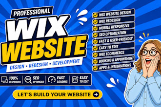 build wix website, design wix or redesign wix website