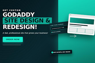 design godaddy website, redesign and revamp godaddy website with ecommerce