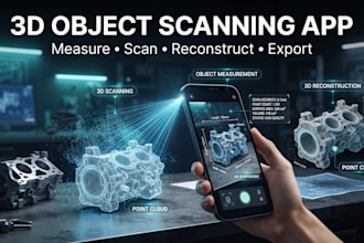 build a 3d scanning app for object measurement, dimensioning and 3d modeling