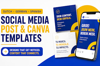 be dutch german spanish social media post ugc design social media canva template