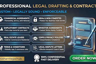 draft legally binding contracts, legal notices, and agreements