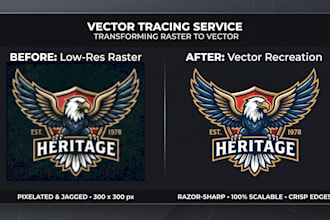 redraw or convert logo to vector
