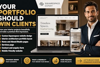 design squarespace portfolio website for interior architects