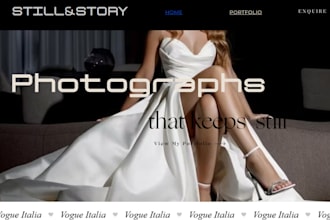 build a photography website wedding, fashion and  photography website, portfolio
