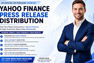 write press release, distribute yahoo press release on yahoo finance sites