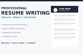 write a professional CV resume and cover letter