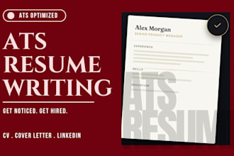 write an ats resume, CV, cover letter, and linkedin profile for career seekers