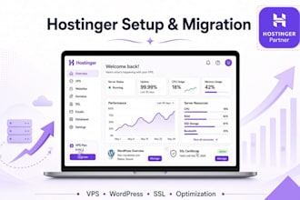 setup migrate optimize hostinger vps wordpress website hosting website design