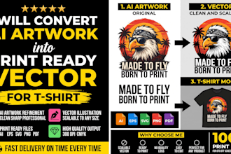 convert ai art to print ready vector tshirt