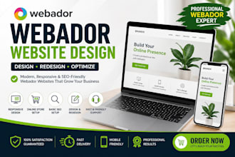 design webador website, webador redesign and responsive webador website