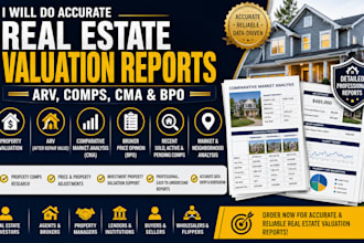 do accurate real estate valuation reports, arv, comps, cma and bpo