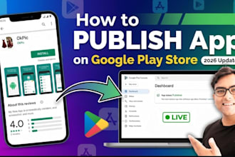 publish and upload ios app, android app to app store and google play store