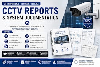 cctv report, cctv design, cctv documentation, equipment schedule, cctv boq