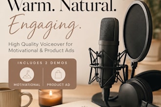 record a warm and natural female voice over