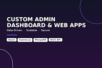 create a custom admin dashboard or web app