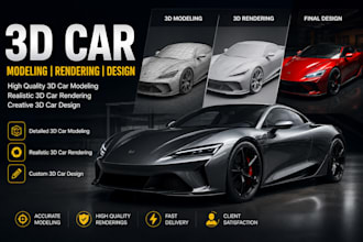 3d car modeling 3d car rendering 3d car design 3d automative vehicle modeling 3d