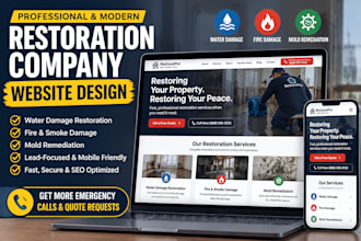 design a professional restoration company website
