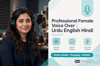 do urdu and punjabi female voice over for islamic stories