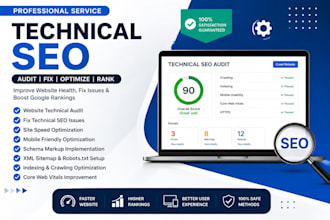 do a complete technical SEO audit and fix website errors
