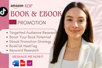 promote your amazon kpd book with booktok marketing and ebook promotion