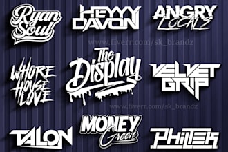 create eye catching hip hop, rap, dj, band, or business logo