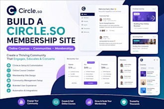 build circle so website online course and membership site
