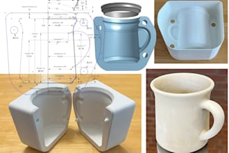 design custom 3d molds for ceramics, clay, glass, leather and fabric