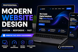 create a modern and professional website