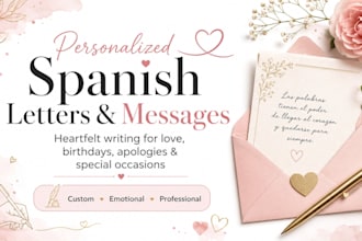 write heartfelt personalized letters and messages in spanish