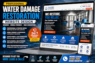 design a water damage restoration website