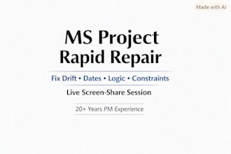 fix your ms project schedule issue fast