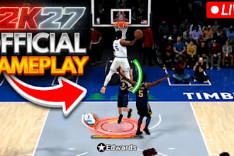 create a professional nba 2k27 youtube gaming thumbnail