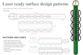 create laser cut surface pattern design