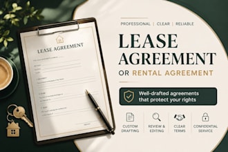 draft a professional lease agreement or rental agreement