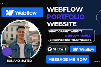 design webflow creative portfolio website webflow agency photographer website